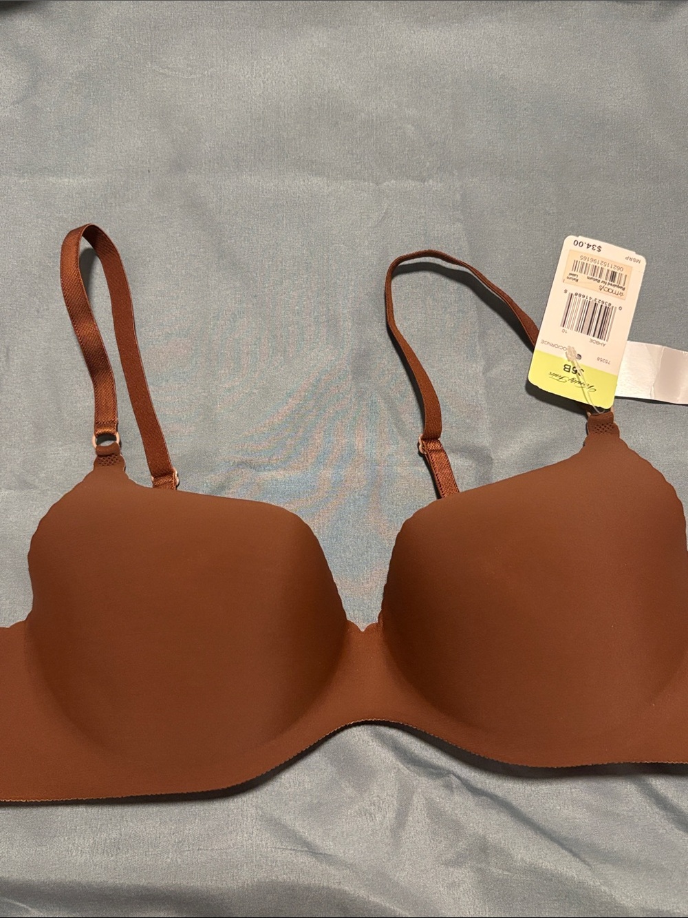 NWT Vanity Fair Sz 36 B Original SKIN Brown Bra